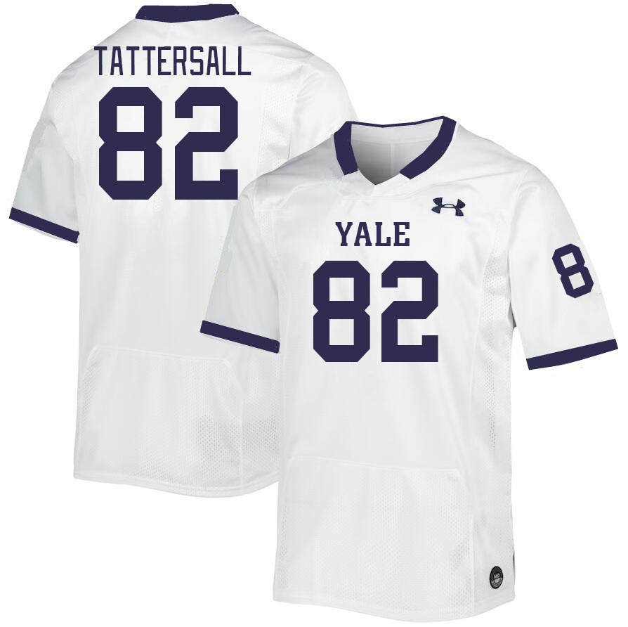 Men-Youth #82 Robby Tattersall Yale Bulldogs 2023 College Football Jerseys Stitched Sale-White